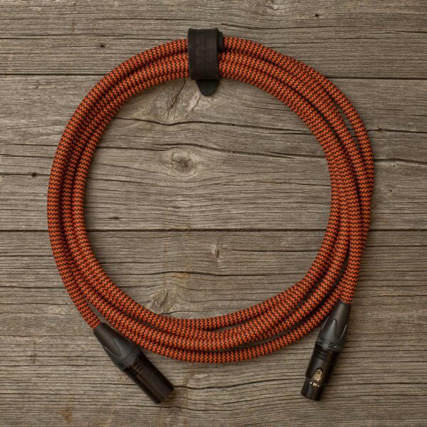 BLACK ORANGE ZIG ZAG MICROPHONE