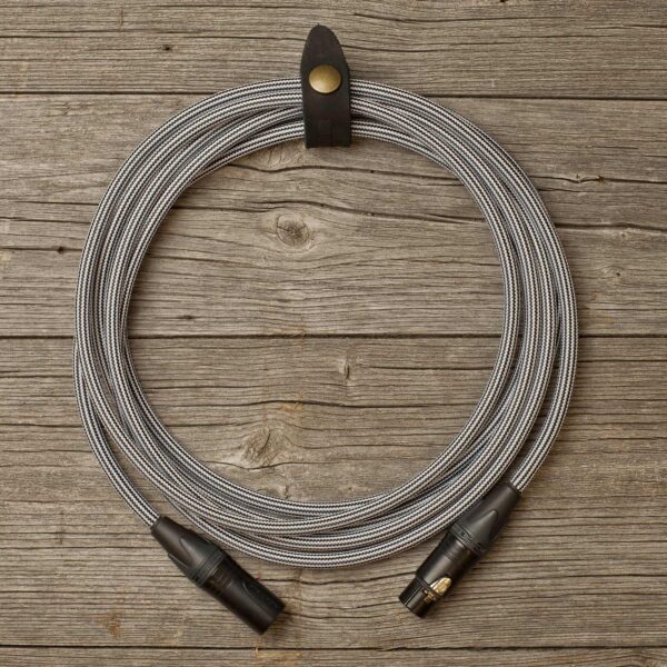 BLACK WHITE PINSTRIPE MICROPHONE